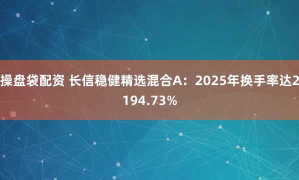 操盘袋配资 长信稳健精选混合A：2025年换手率达2194.73%